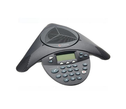 SoundStation2 (analog) conference phone with display. Expandable. Includes 110V-120V AC wallmod power supply with NA plug, 6.4m/21ft console cable, 2.8m/9ft telco cable. Does NOT include expansion mic - Nordata